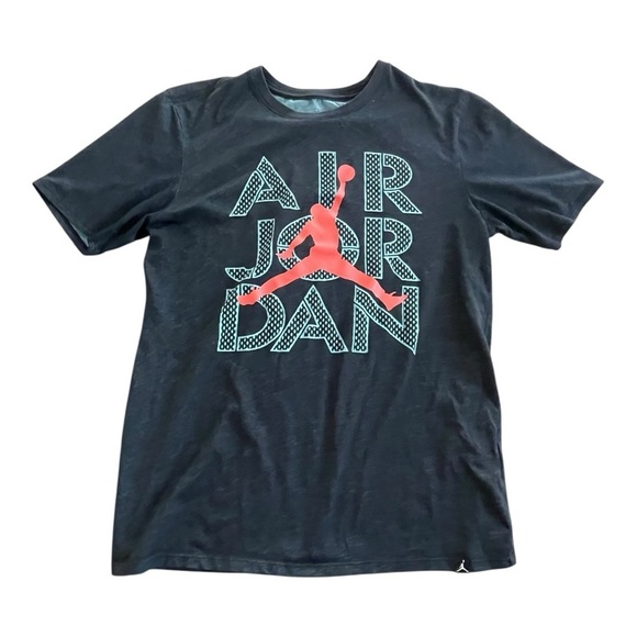 Jordan Other - Nike mens AIR JORDAN DRI-FIT TEE (Black/Hyper Turquoise/Infrared 23, Medium)